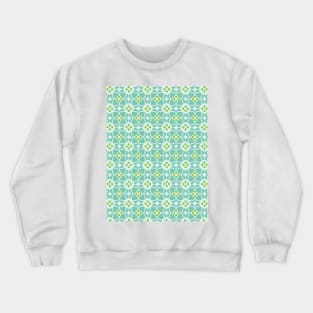 Mediterranean sky blue tiles seamless pattern Crewneck Sweatshirt